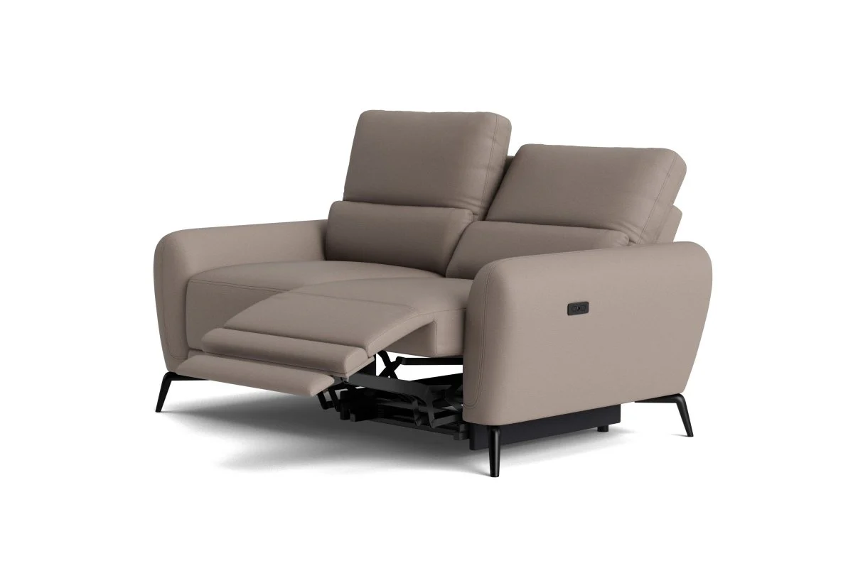 Jasmine 3 + 2 Seater Leather Sofa Set, Borelli Taupe - Image 7