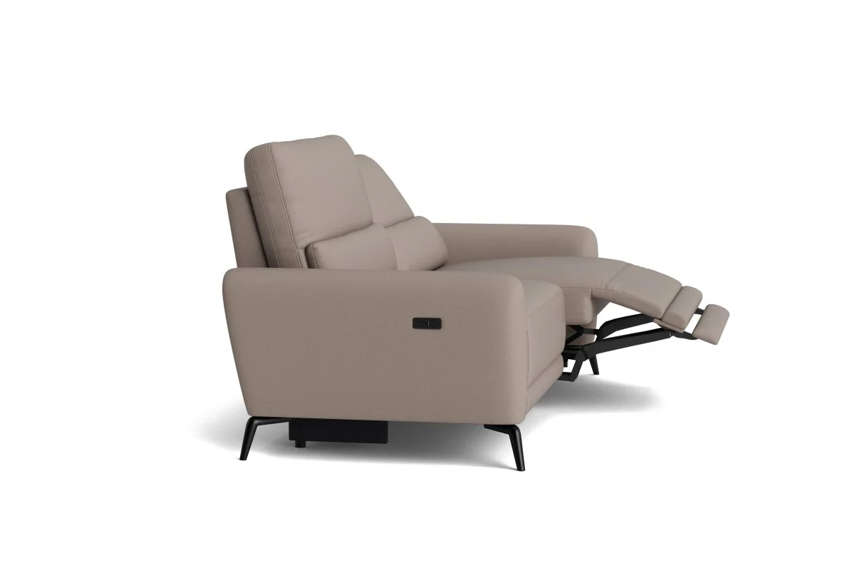 Jasmine 3 + 2 Seater Leather Sofa Set, Borelli Taupe - Image 8
