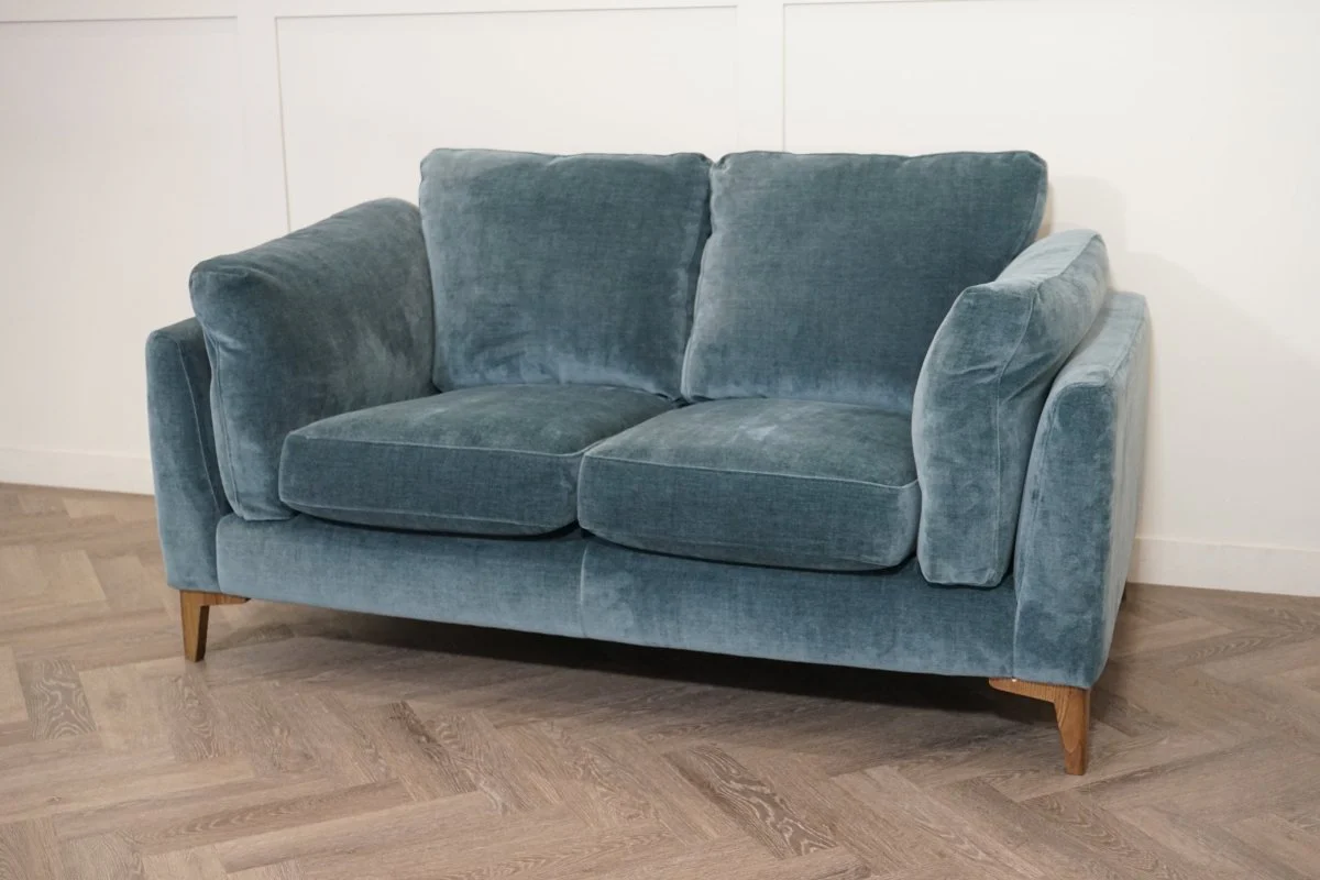 Jura Medium 2 Seater Sofa, Easy Clean Chenille Teal - Image 5