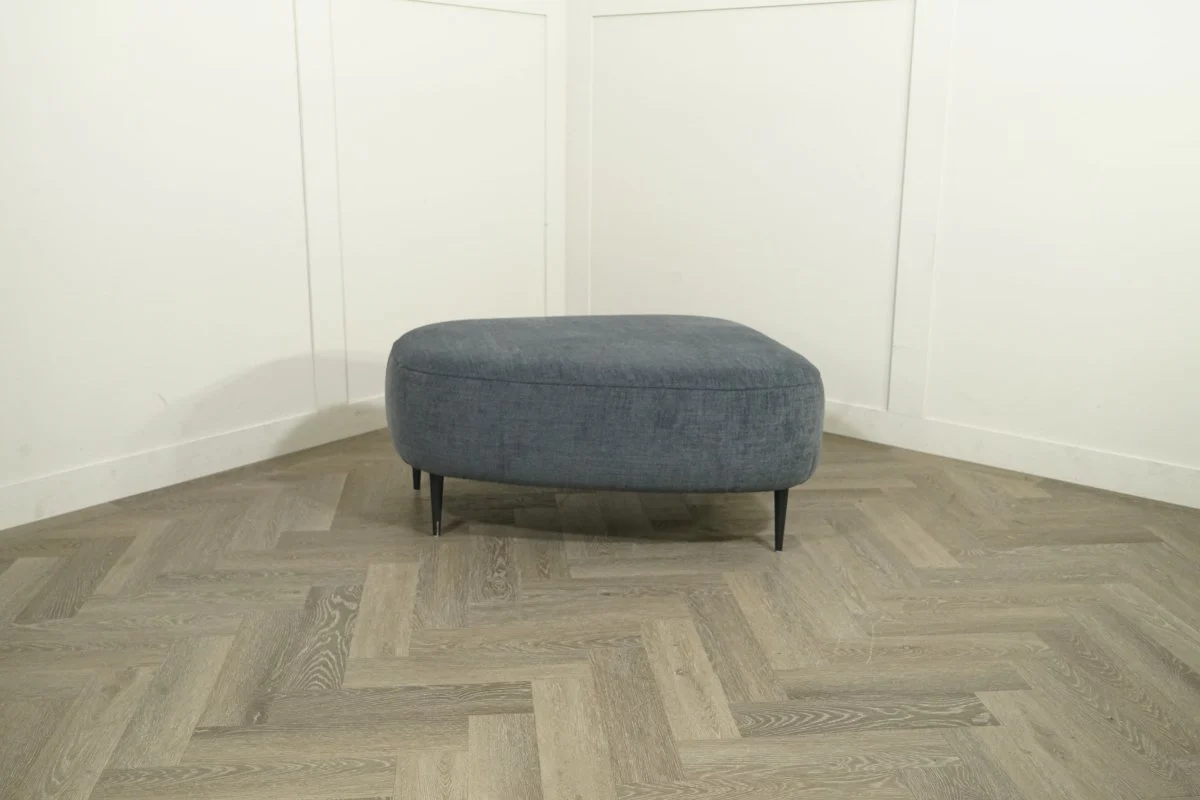 Lozenge Footstool, Soft Chenille Charcoal - Image 5