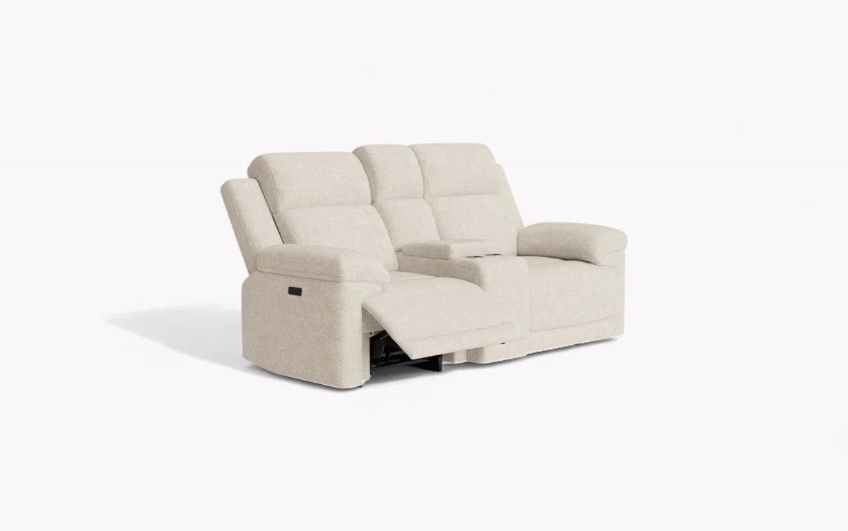 Lucius 3 + 2 Seater Power Recliner Sofas, Vespa Cream - Image 4