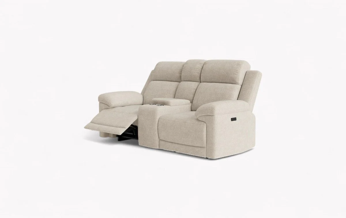 Lucius 3 + 2 Seater Power Recliner Sofas, Vespa Cream - Image 5