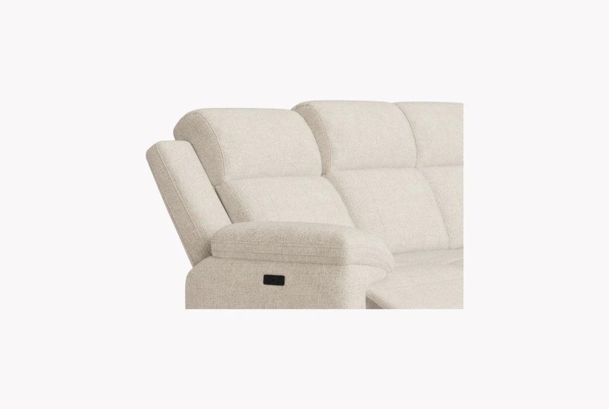 Lucius 3 + 2 Seater Power Recliner Sofas, Vespa Cream - Image 6