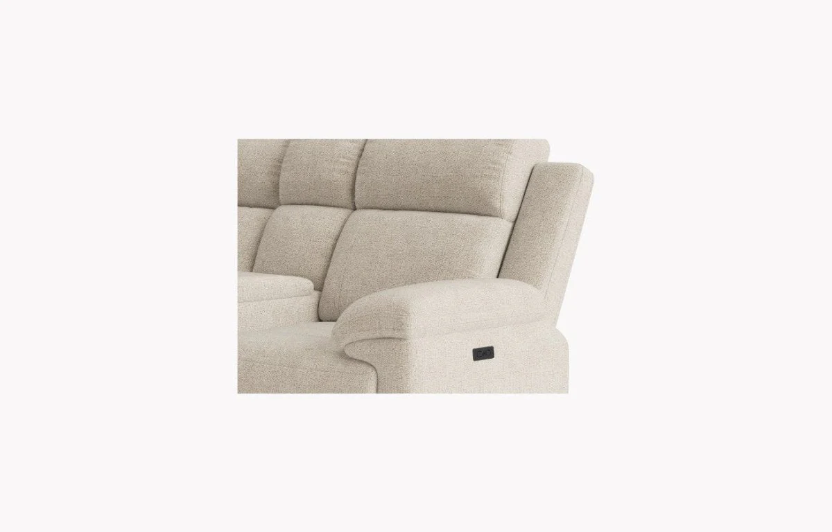 Lucius 3 + 2 Seater Power Recliner Sofas, Vespa Cream - Image 8
