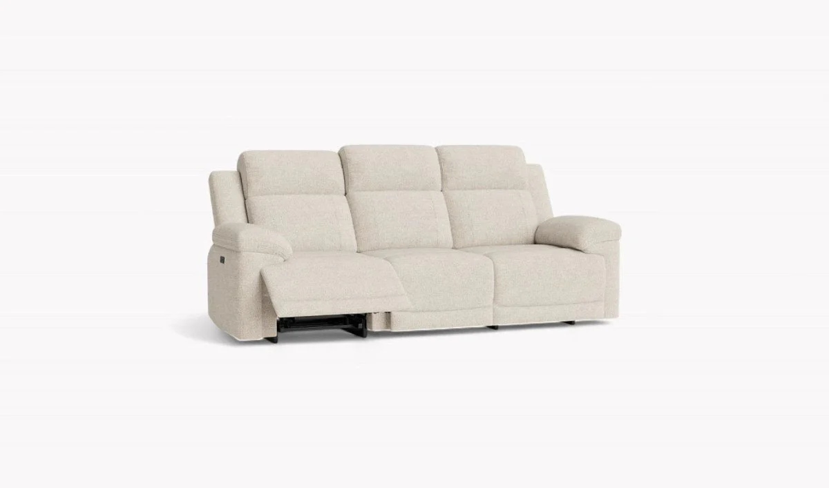 Lucius 3 + 2 Seater Power Recliner Sofas, Vespa Cream - Image 9