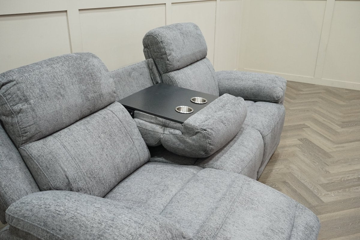 Lucius 3 + 2 Seater Power Recliner Sofas, Vespa Grey - Image 4