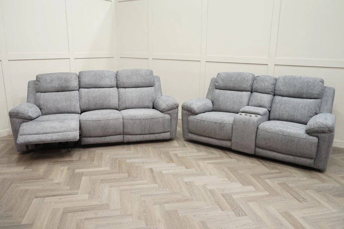 Lucius 3 + 2 Seater Power Recliner Sofas, Vespa Grey - Image 8