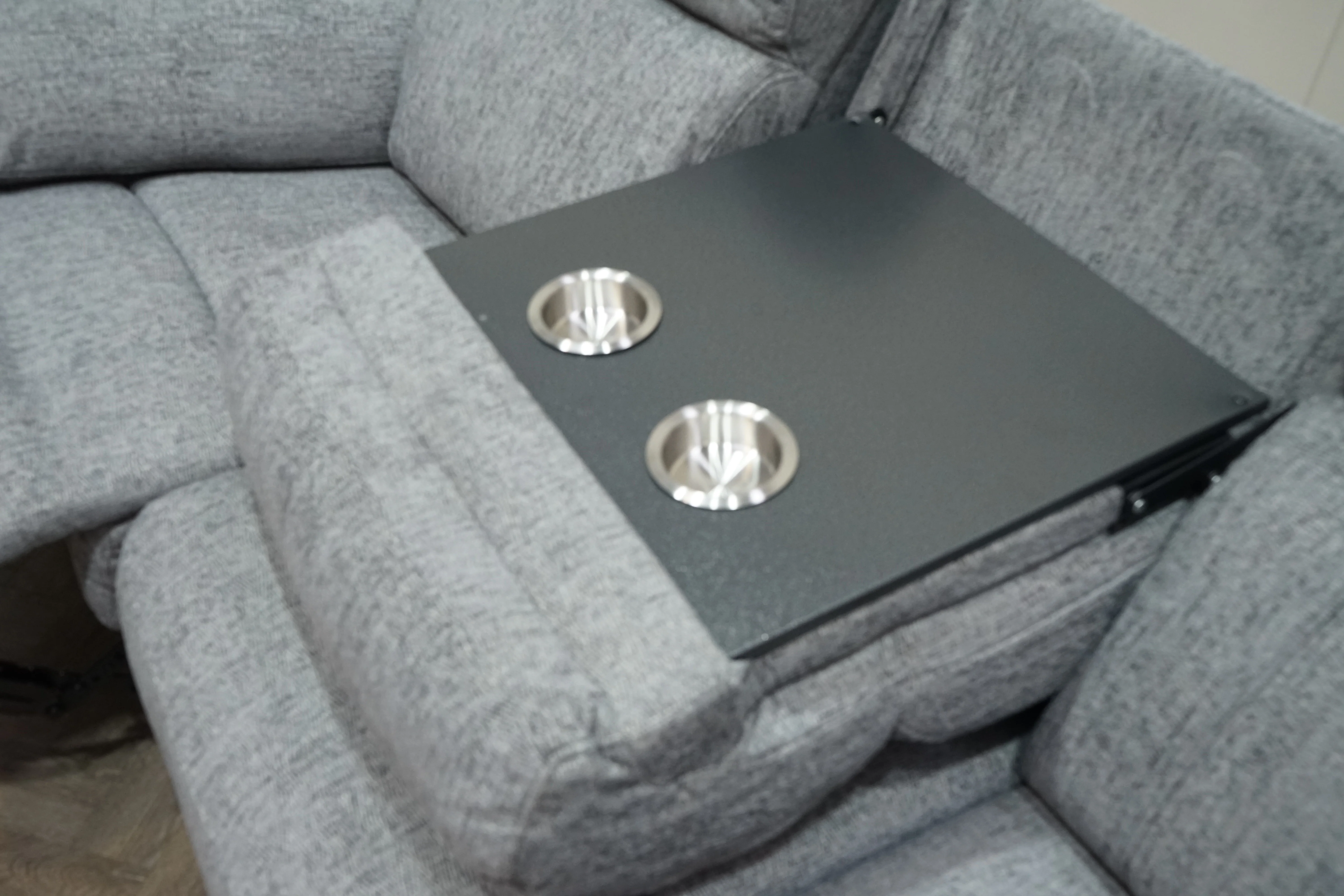 Lucius 3 Seater Power Recliner Fabric Sofa, Vespa Grey - Image 3