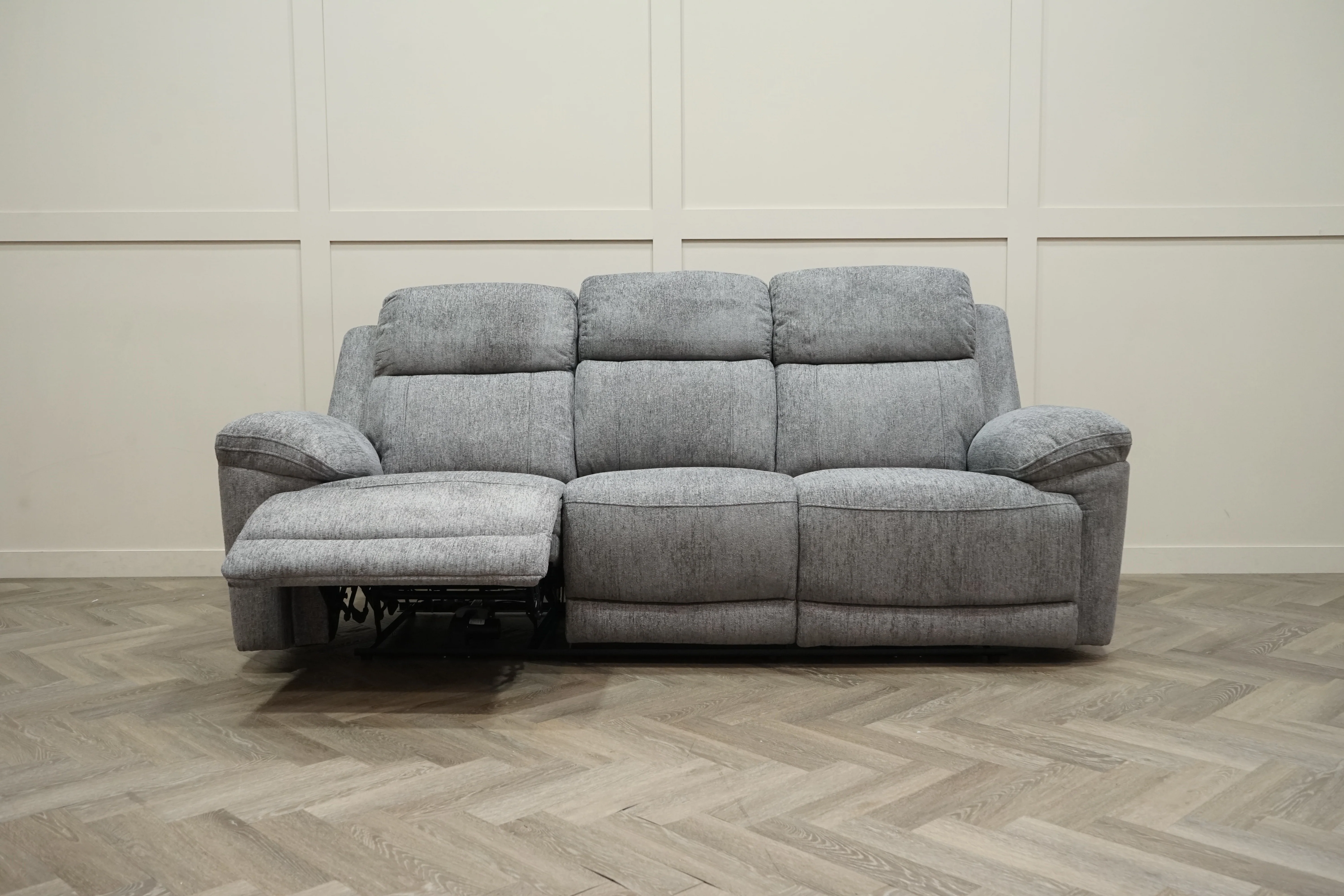 Lucius 3 Seater Power Recliner Fabric Sofa, Vespa Grey - Image 6