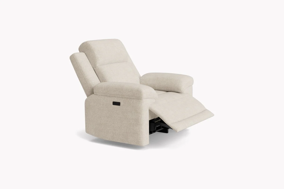 Lucius Power Recliner Armchair, Vespa Cream - Image 3