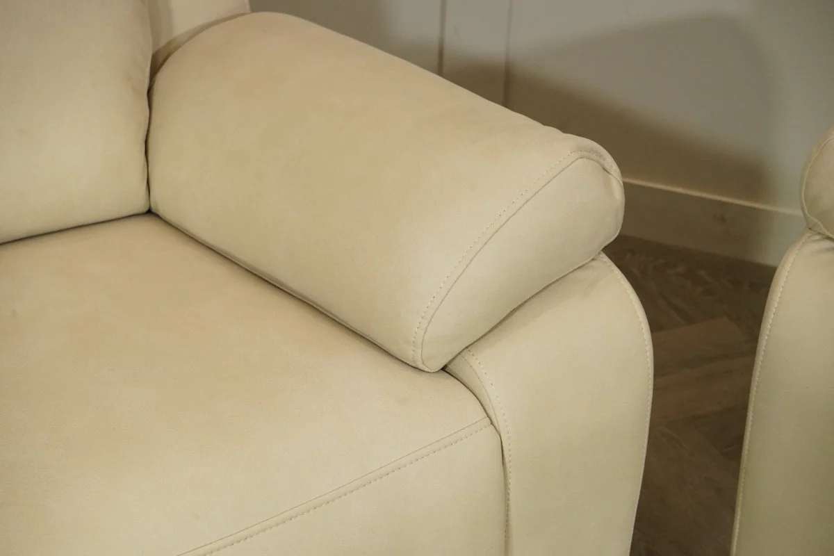 Lugano 3 + 2 Fabric Power Recliner Sofa Set, Velour Sand - Image 9