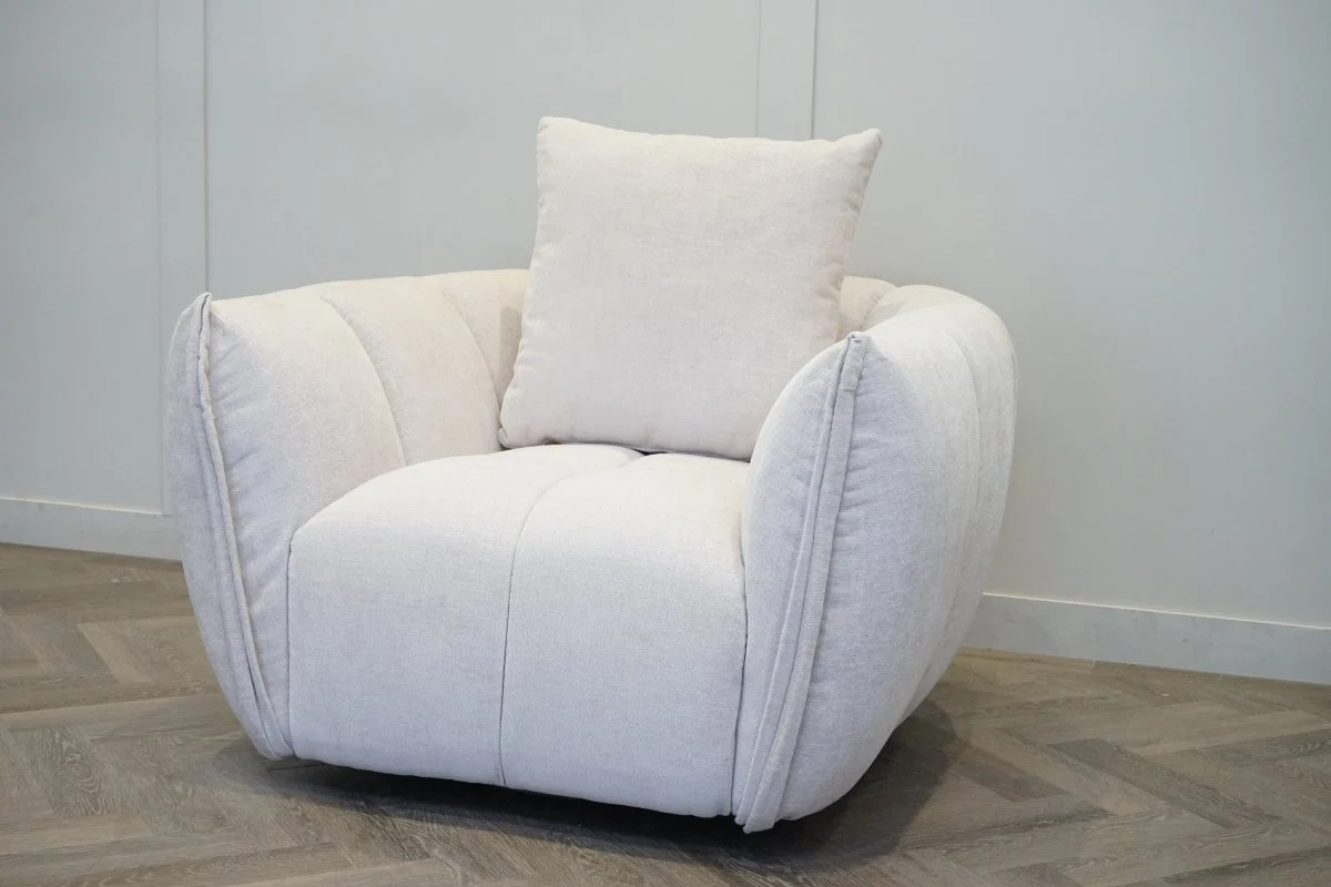 Lunar Swivel Armchair, Sandstone Chenille - Image 6