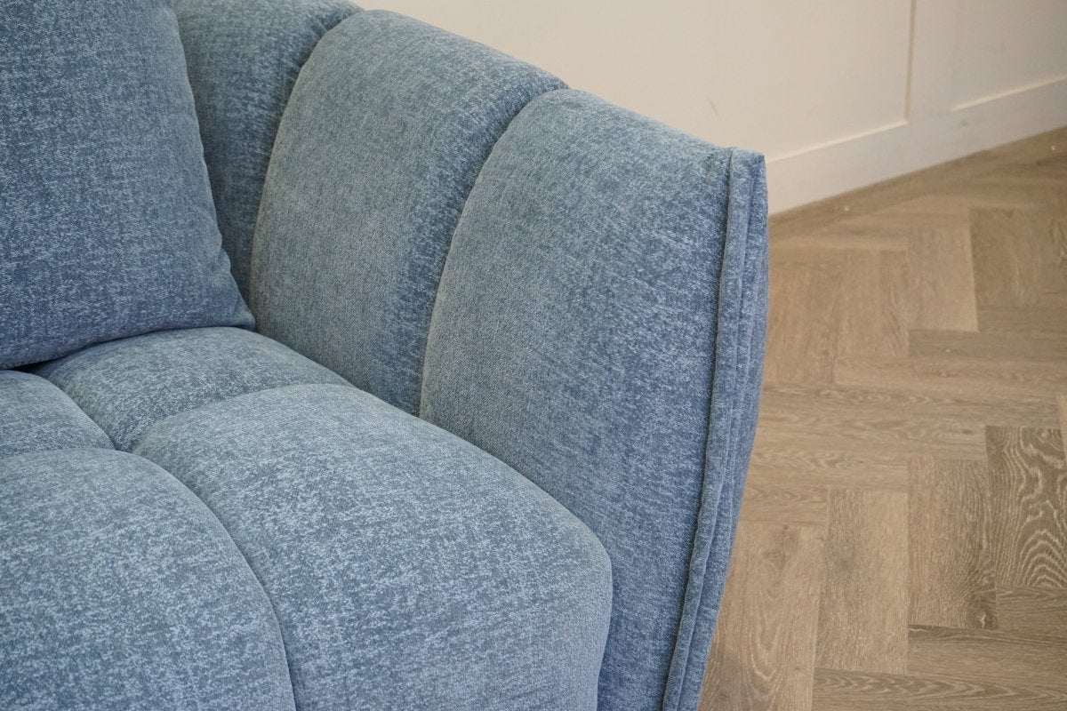 Lunar Large 3 Seater Sofa, Ocean Blue Chenille - Image 4