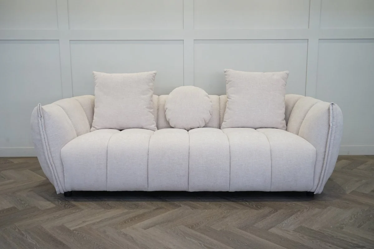 Lunar Large 3 Seater Sofa, Sandstone Chenille - Image 3