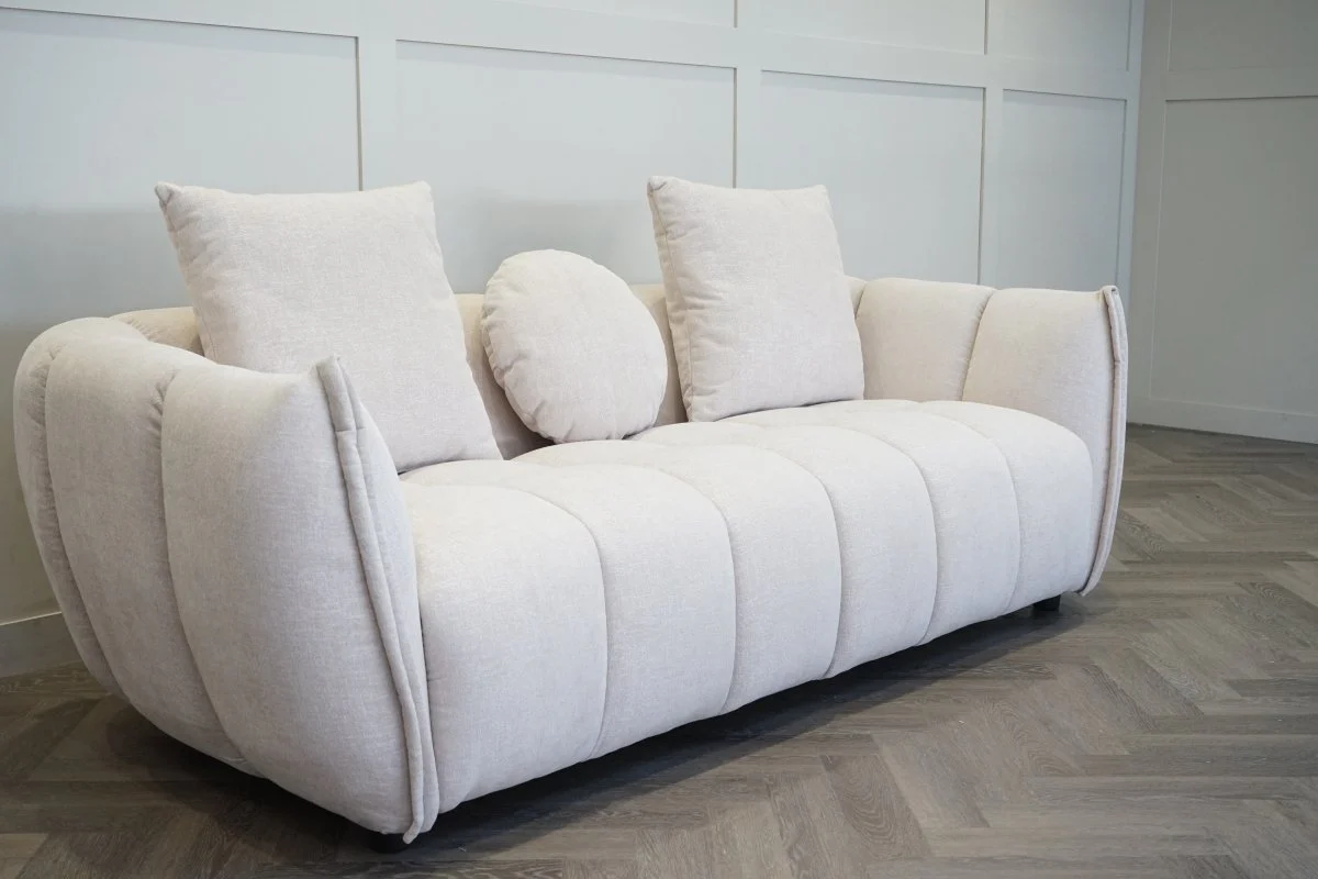 Lunar Large 3 Seater Sofa, Sandstone Chenille - Image 5