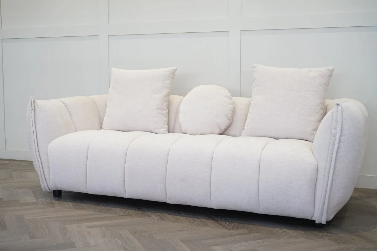 Lunar Large 3 Seater Sofa, Sandstone Chenille - Image 7