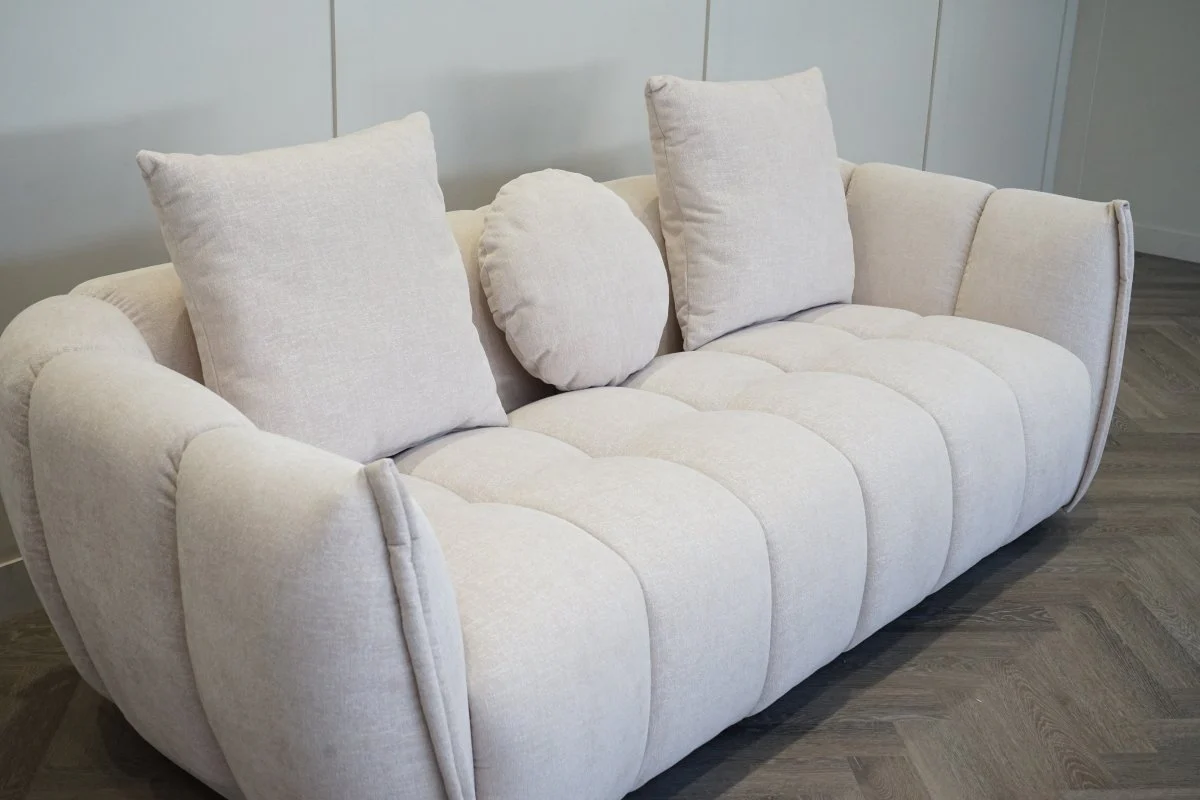 Lunar Large 3 Seater Sofa, Sandstone Chenille - Image 8