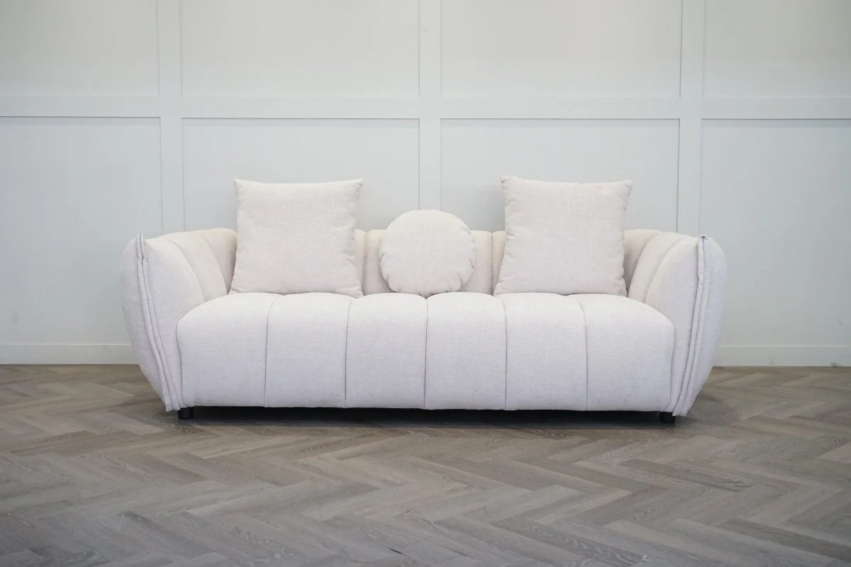 Lunar Large 3 Seater Sofa, Sandstone Chenille - Image 9