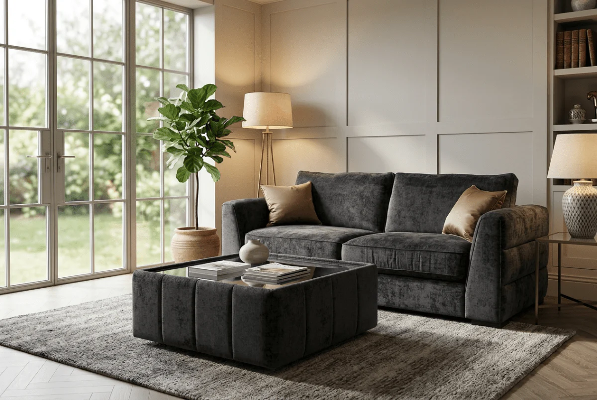 Magnifico 3 Seater Sofa, Mirage Black - Image 2