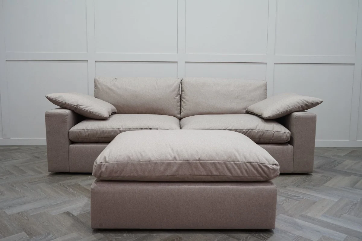 Mellow Footstool, Brushed Tweed Mole - Image 6