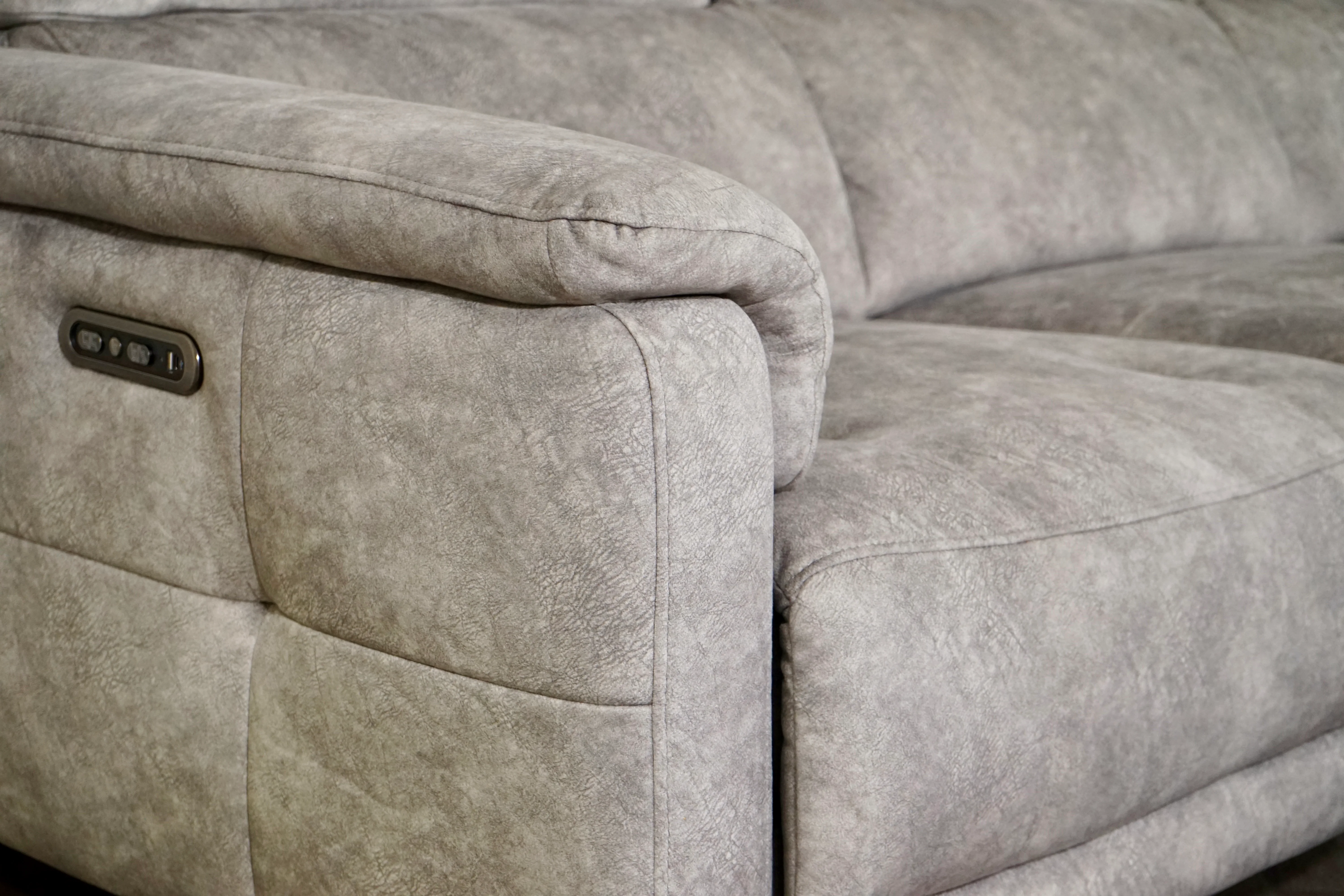 Monet RHF Power Recliner Corner Sofa with Power Headrests, Marble Stone - Image 12
