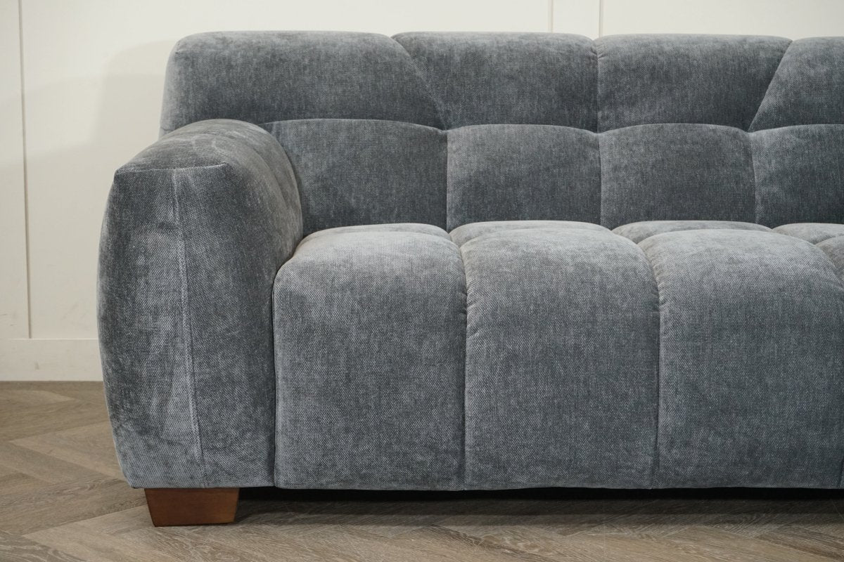 Monroe Small 2 Seater Fabric Sofa, Shadow Grey - Image 10