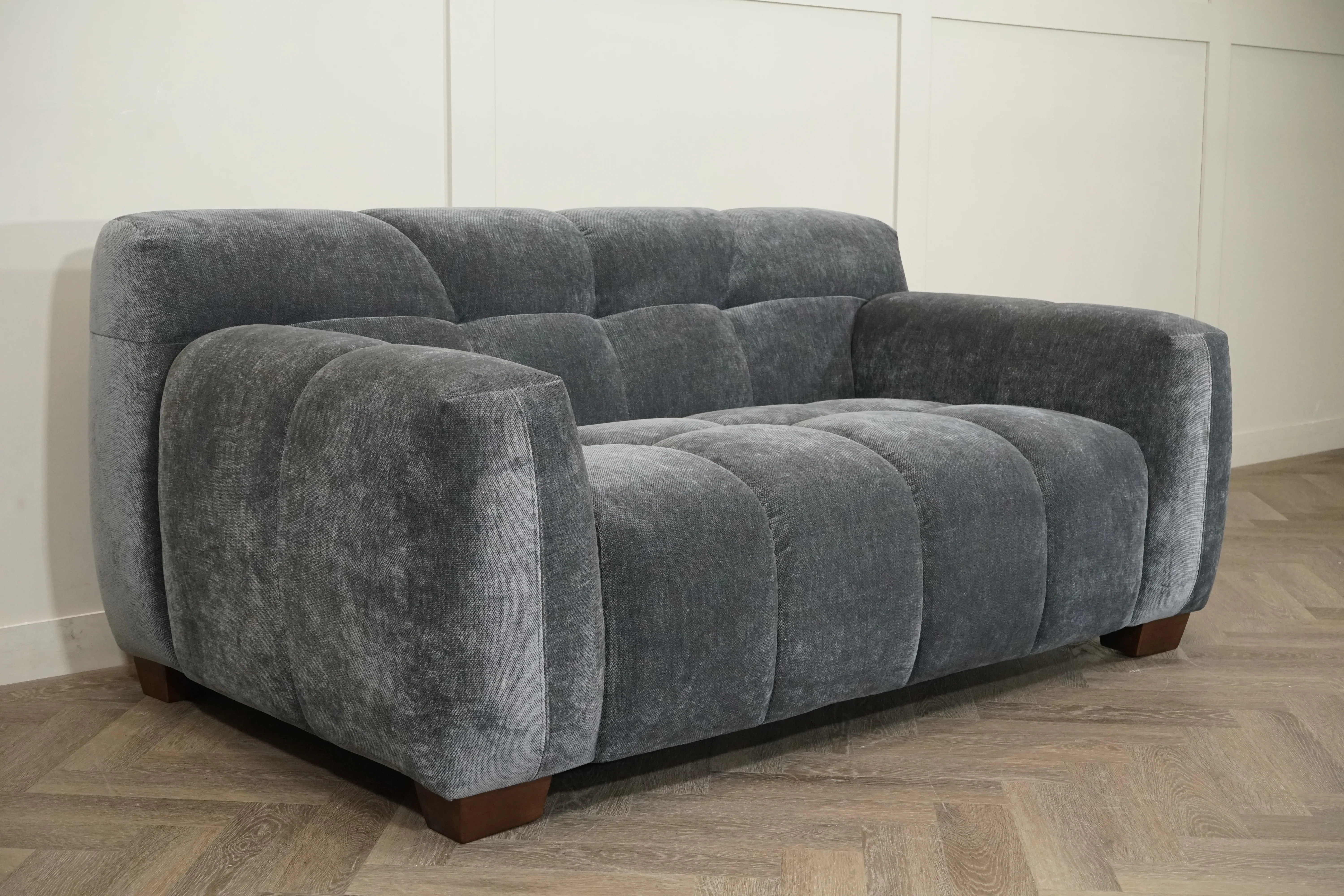 Monroe Small 2 Seater Fabric Sofa, Shadow Grey - Image 4