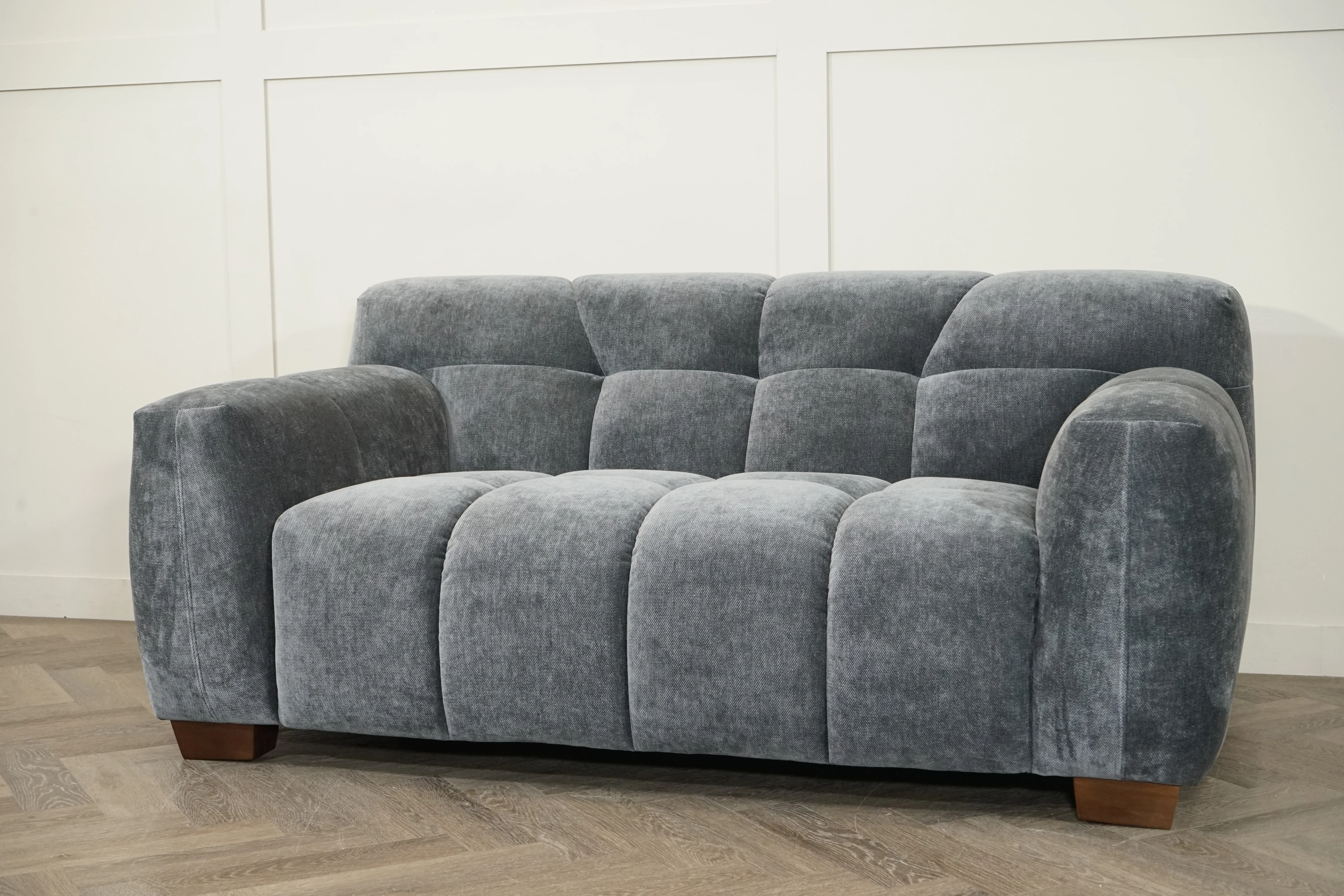 Monroe Small 2 Seater Fabric Sofa, Shadow Grey - Image 8