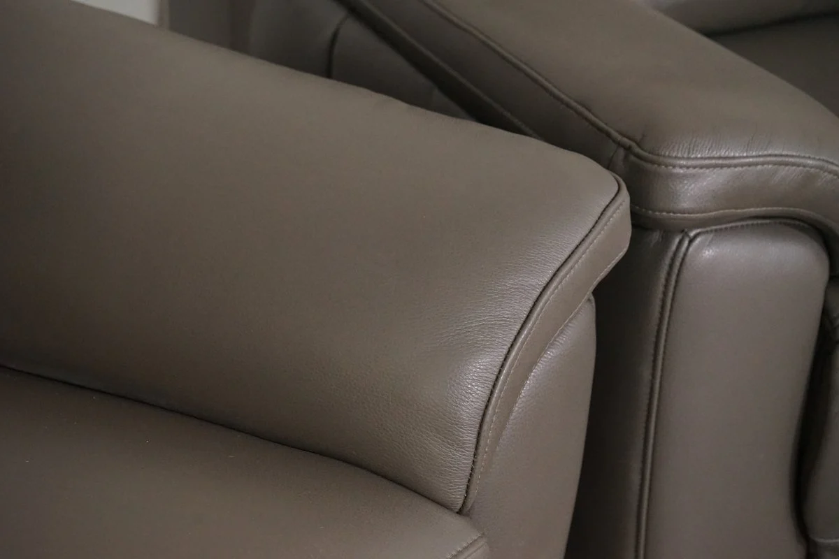 Navona Leather 3 & 2 Seater Power Recliner Sofa, Club Elephant Grey - Image 11