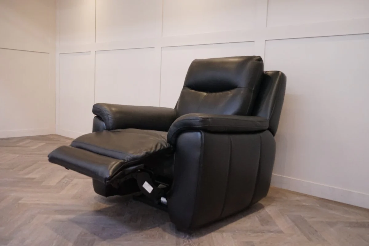 Navona Power Recliner Leather Armchair, Florida Black - Image 7