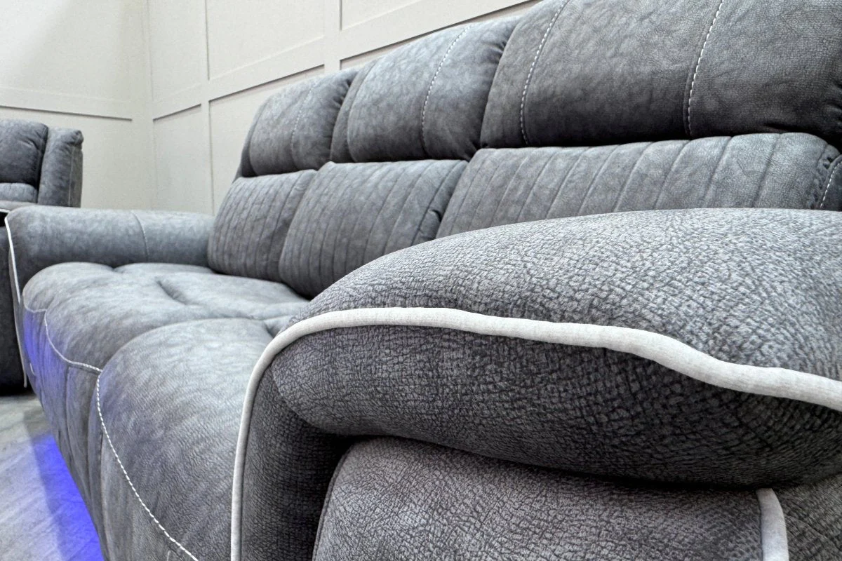 Neon Express Power Reclining 3 + 2 Sofas, Silver - Image 10