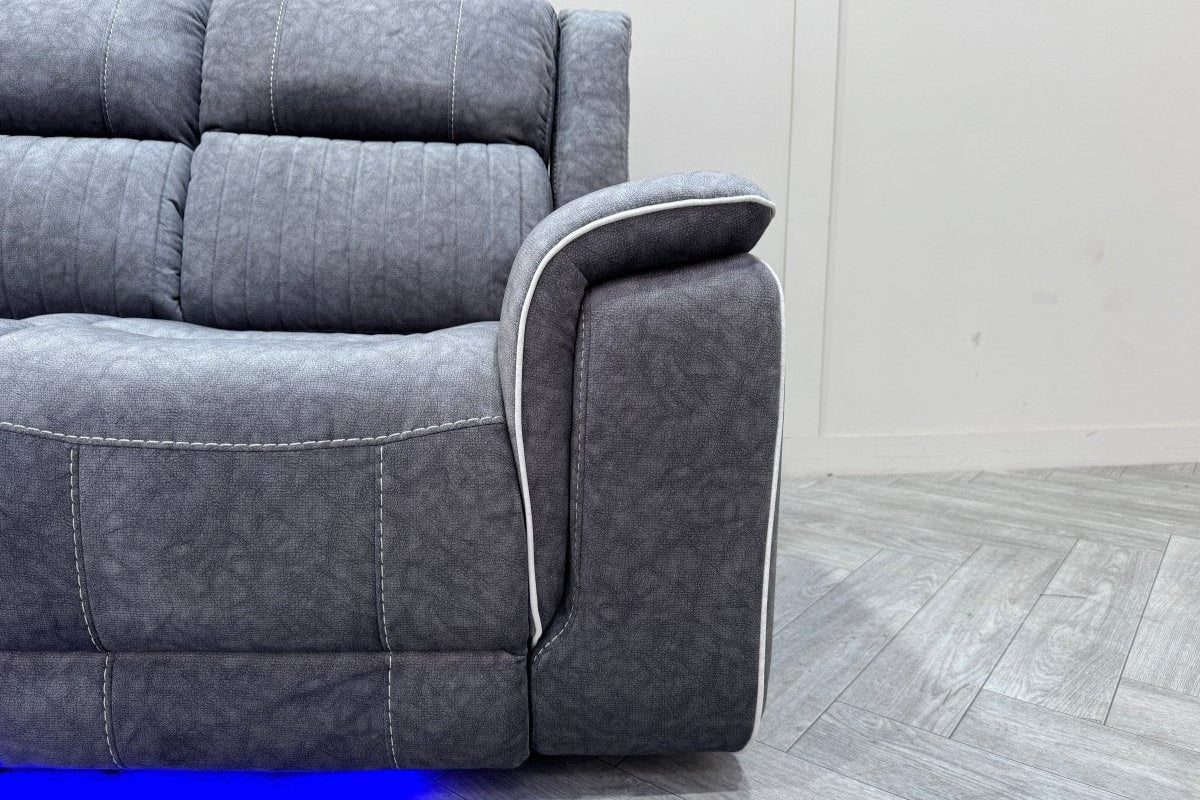 Neon Express Power Reclining 3 + 2 Sofas, Silver - Image 11
