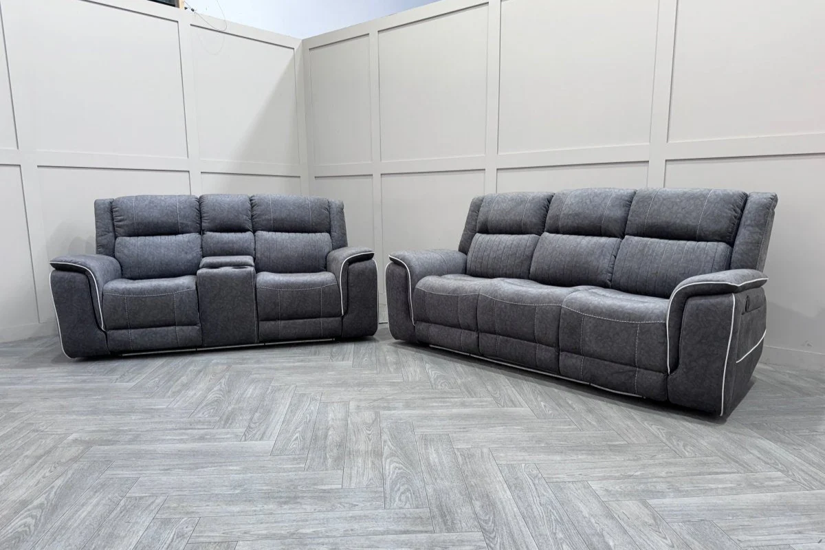 Neon Express Power Reclining 3 + 2 Sofas, Silver - Image 15