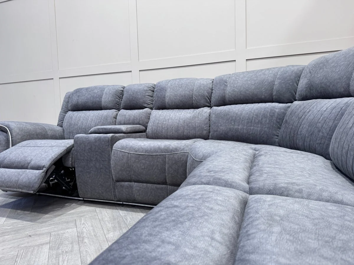 Neon Express Power Reclining Corner Sofa, Silver - Image 6