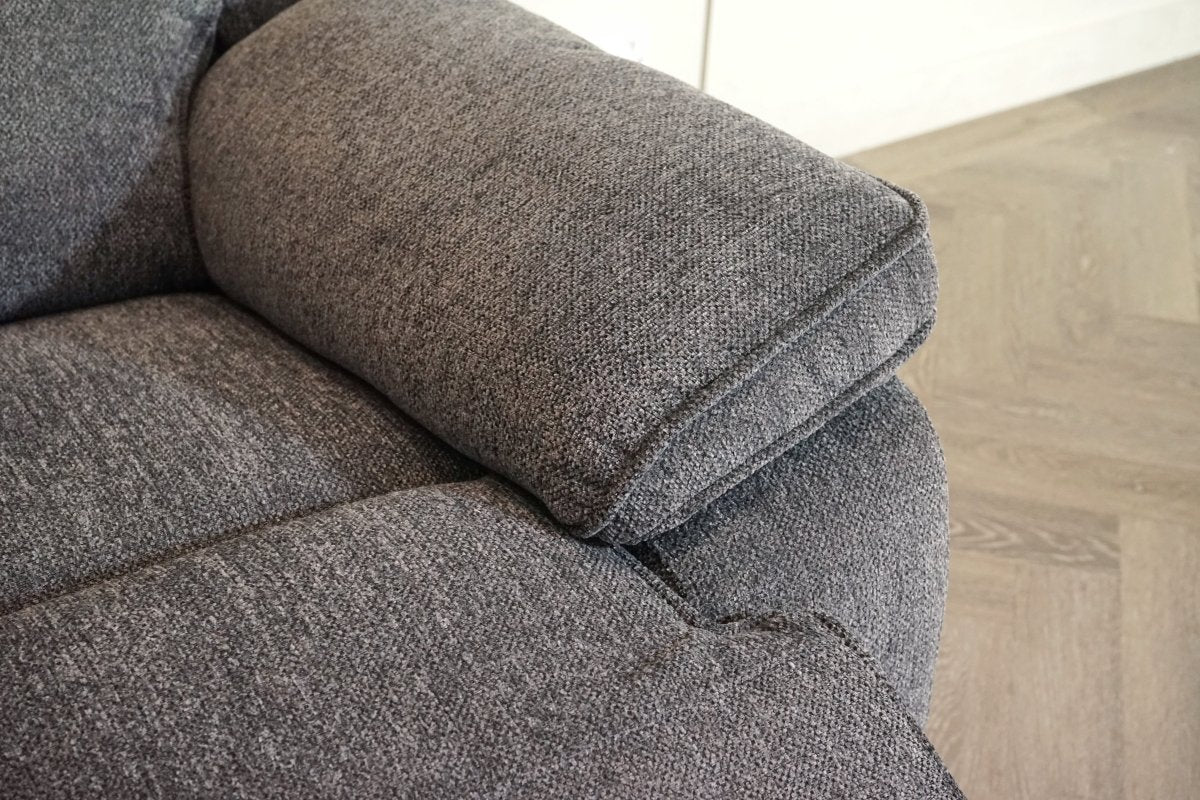 Orlando Power Recliner Corner Tech Sofa, Chunky Chenille Charcoal - Image 9