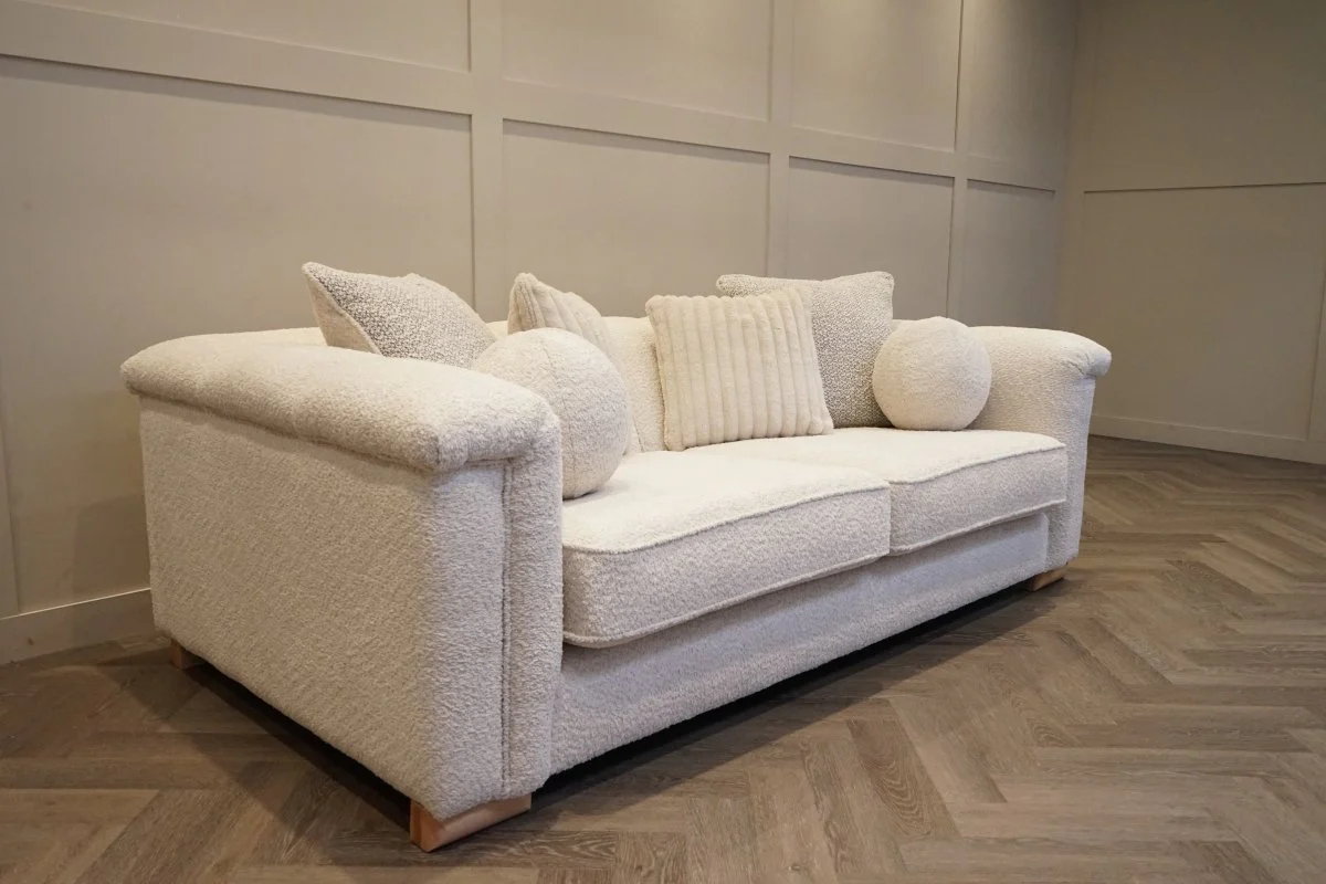 Regency Large 3 Seater Sofa, Soft Bouclé Natural - Image 4