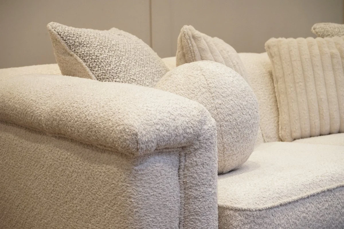 Regency Large 3 Seater Sofa, Soft Bouclé Natural - Image 5