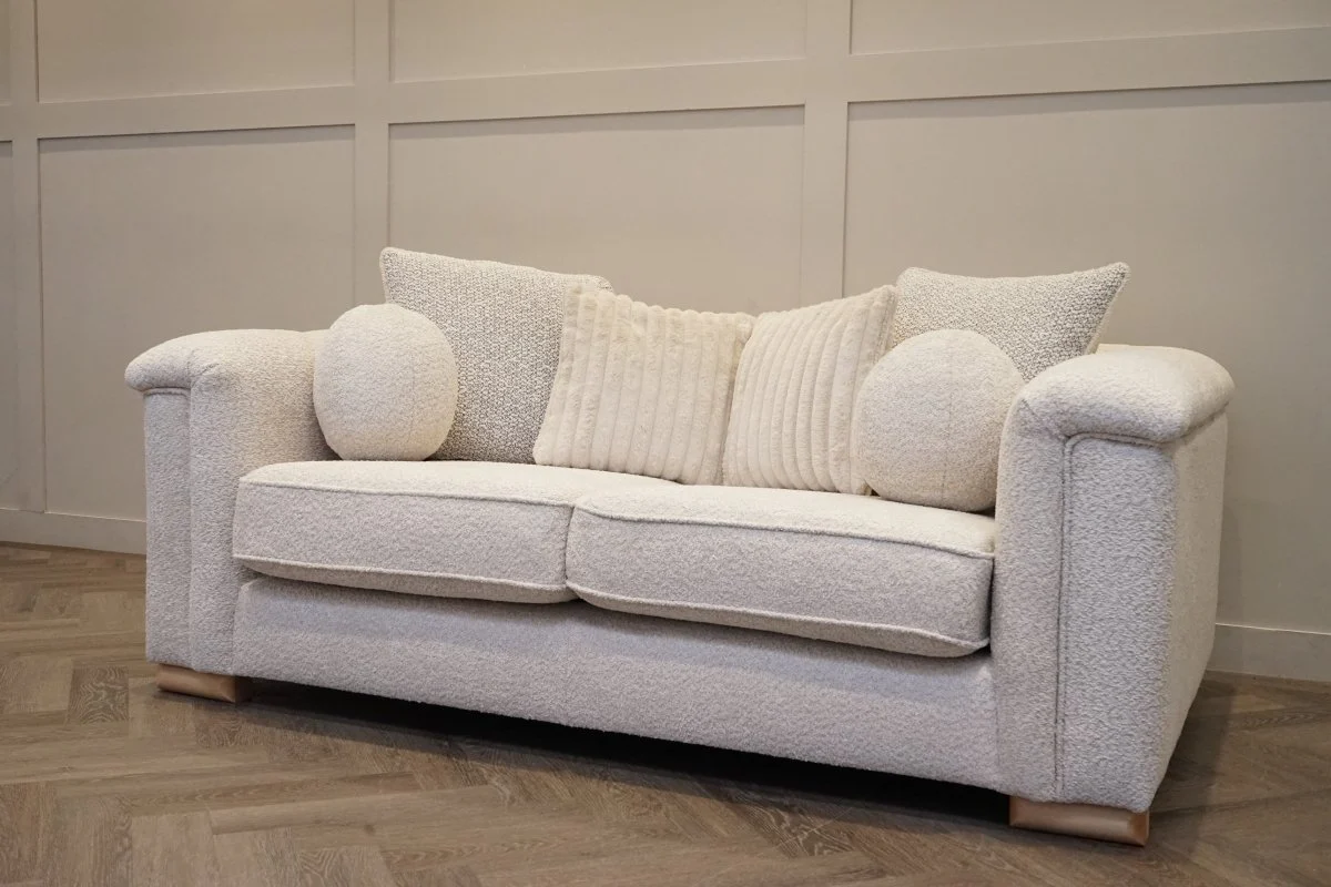 Regency Medium 2 Seater Sofa, Soft Bouclé Natural - Image 3
