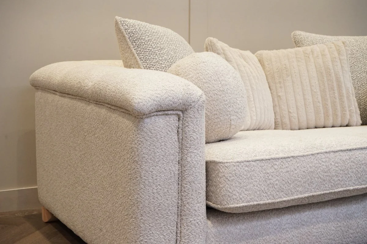 Regency Medium 2 Seater Sofa, Soft Bouclé Natural - Image 4