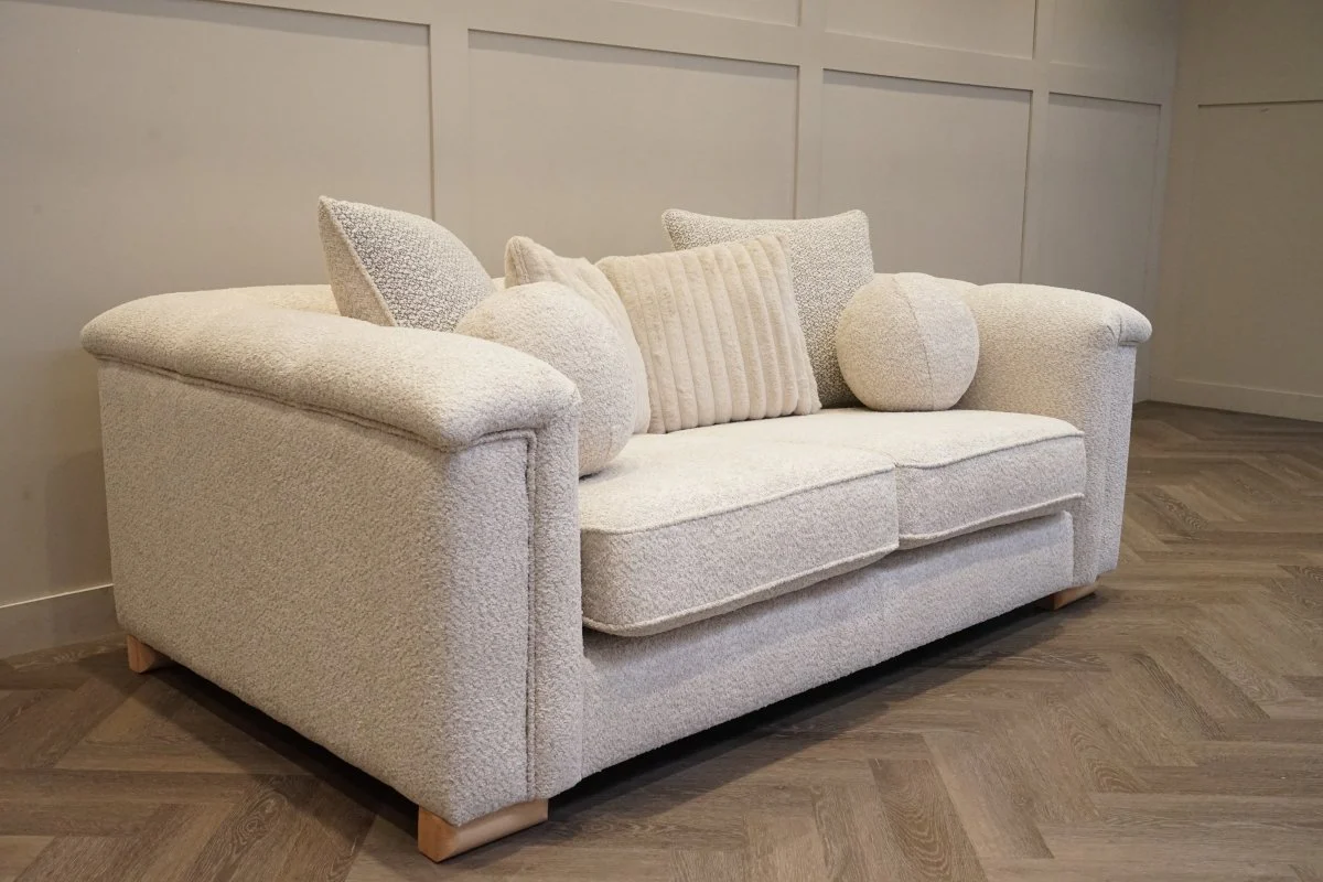Regency Medium 2 Seater Sofa, Soft Bouclé Natural - Image 7