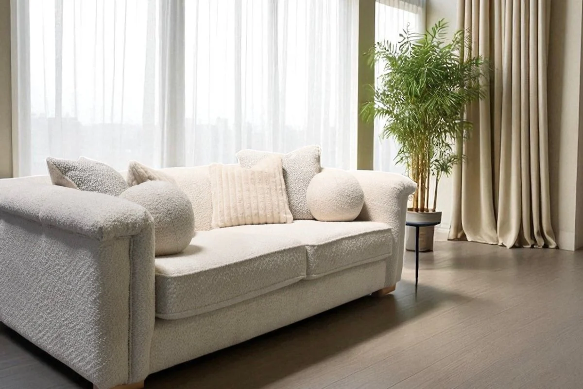 Regency Medium 2 Seater Sofa, Soft Bouclé Natural - Image 9