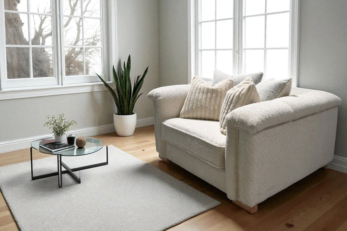 Regency Snuggle Chair, Soft Bouclé Natural - Image 8