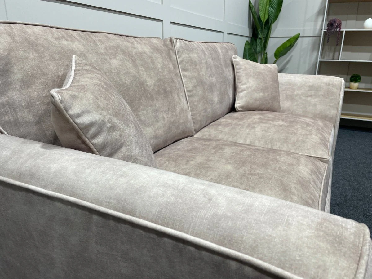 Sasha 3 Seater Classic Back Sofa, Chrome - Image 4