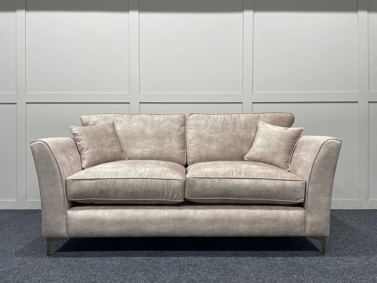 Sasha 3 Seater Classic Back Sofa, Chrome - Image 5