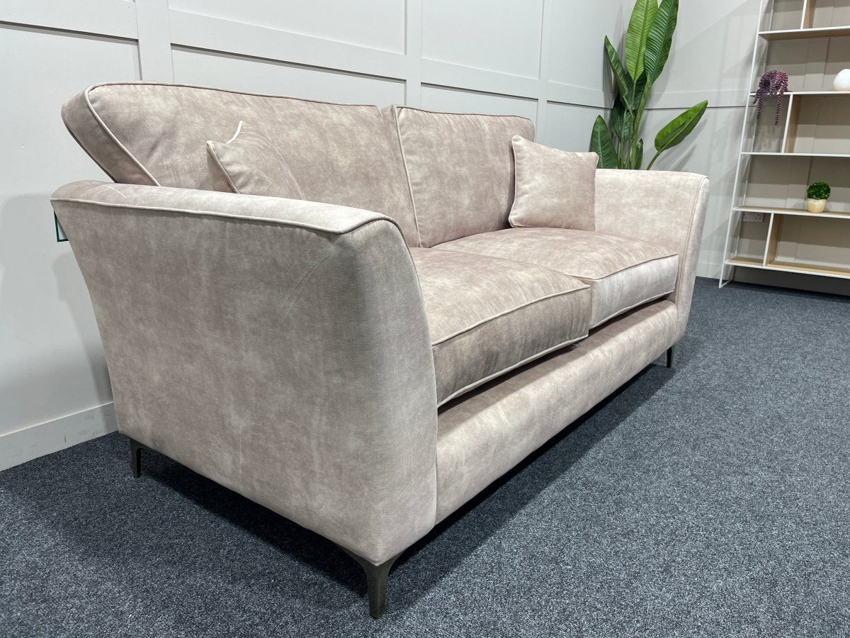 Sasha 3 Seater Classic Back Sofa, Chrome - Image 7