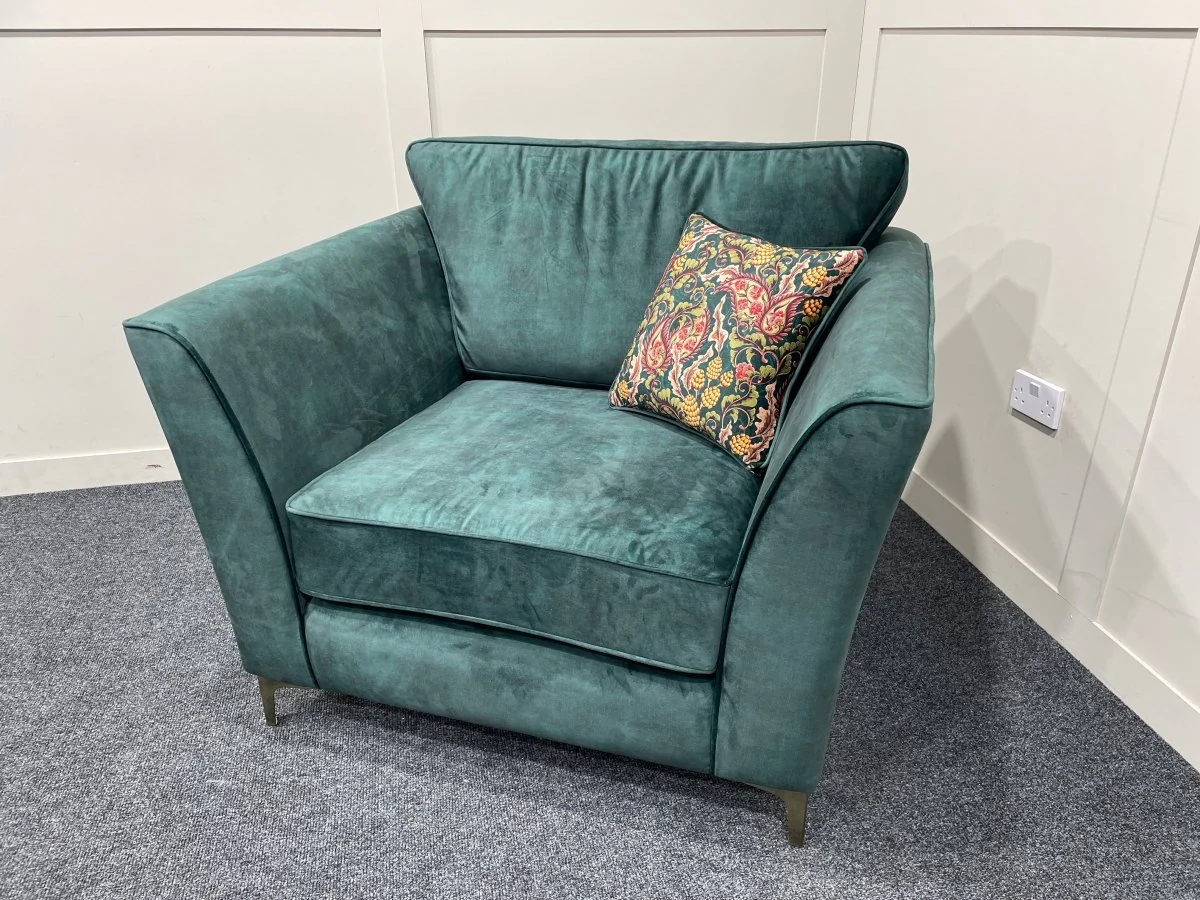 Sasha Classic Back Armchair, Dark Wood - Image 12