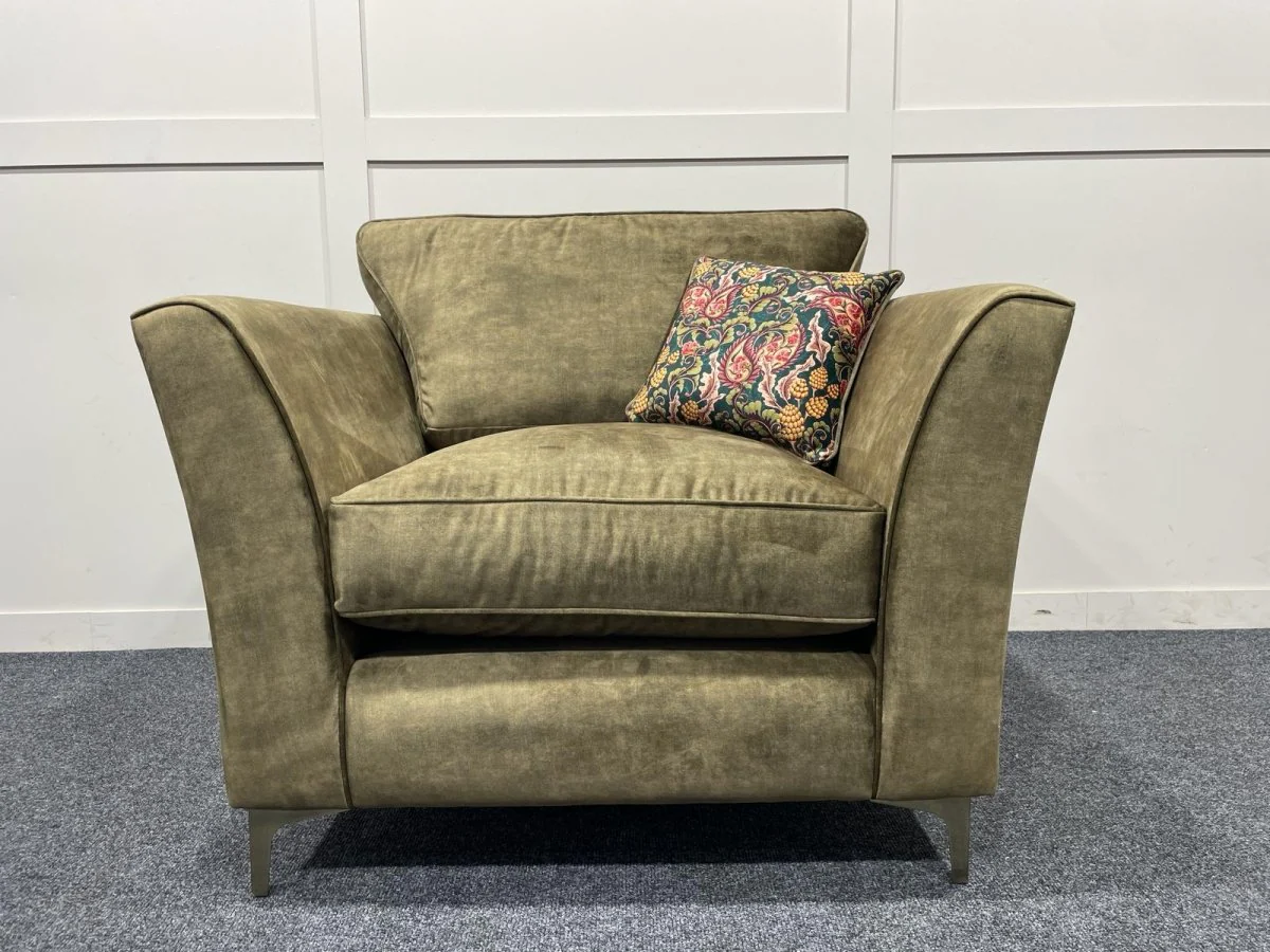 Sasha Classic Back Armchair, Dark Wood - Image 3