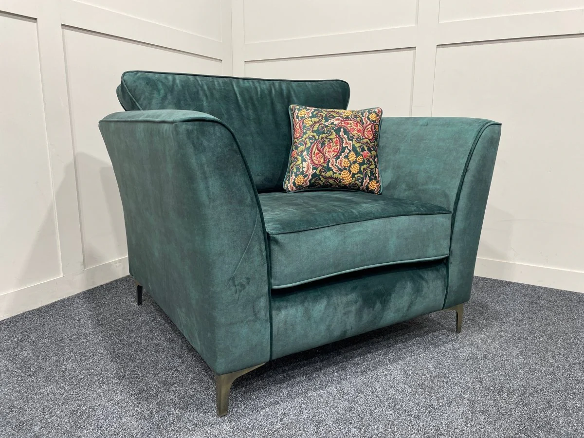 Sasha Classic Back Armchair, Dark Wood - Image 6