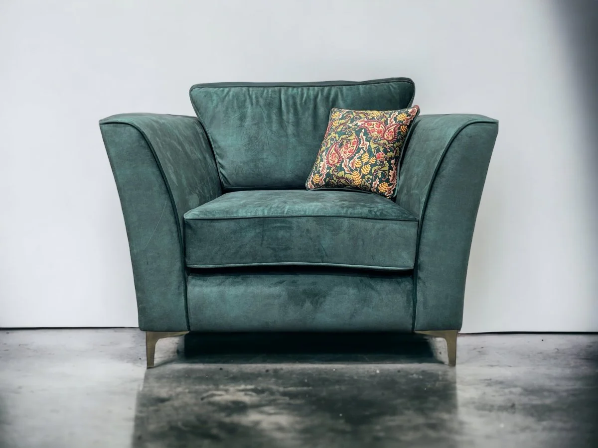 Sasha Classic Back Armchair, Dark Wood - Image 8
