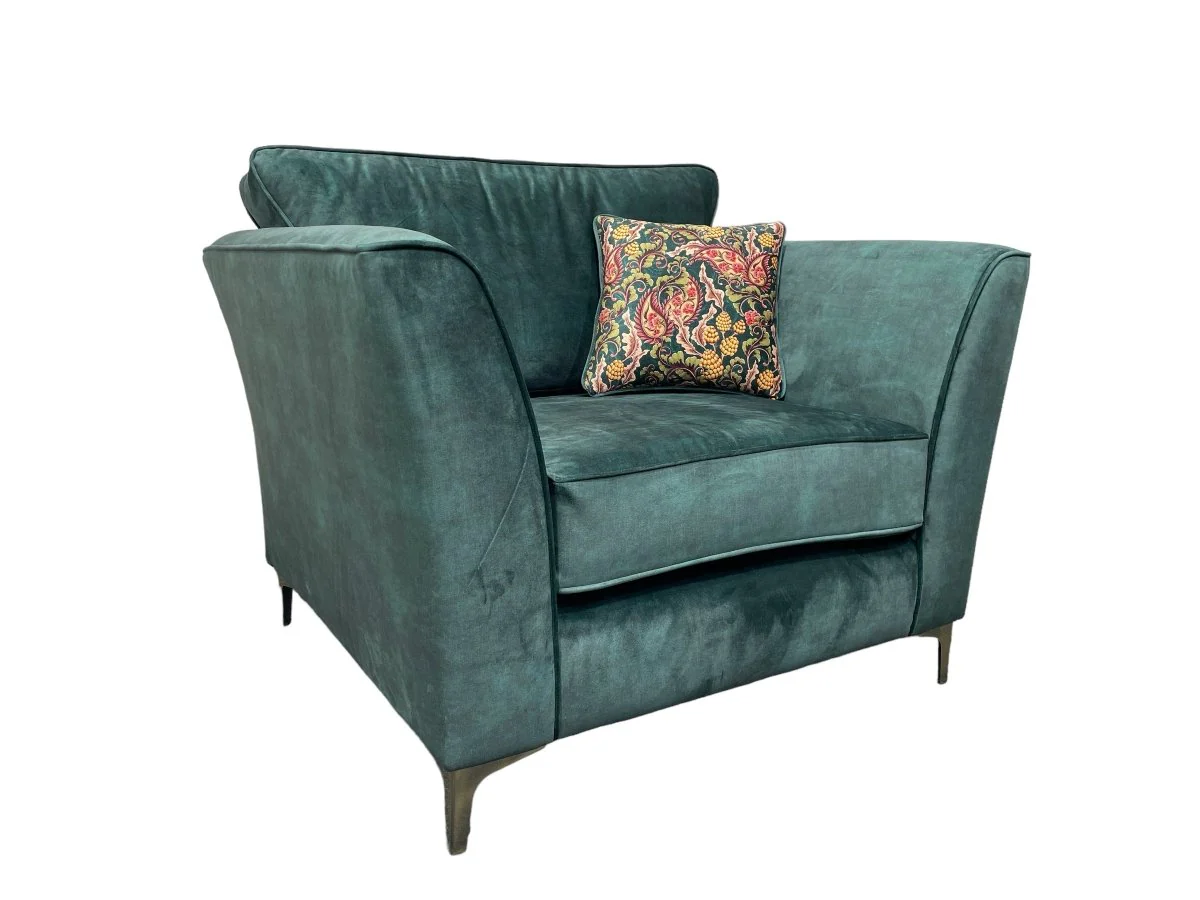 Sasha Classic Back Armchair, Dark Wood - Image 9